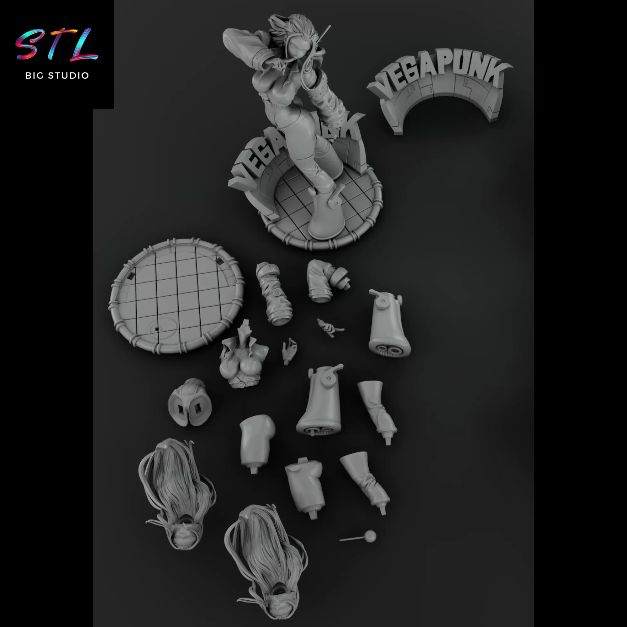 stl nico robin egghead diorama one piece impresion 3d stl nico robin egghead diorama one piece impresion 3d