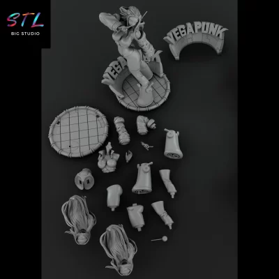 stl nico robin egghead diorama one piece impresion 3d