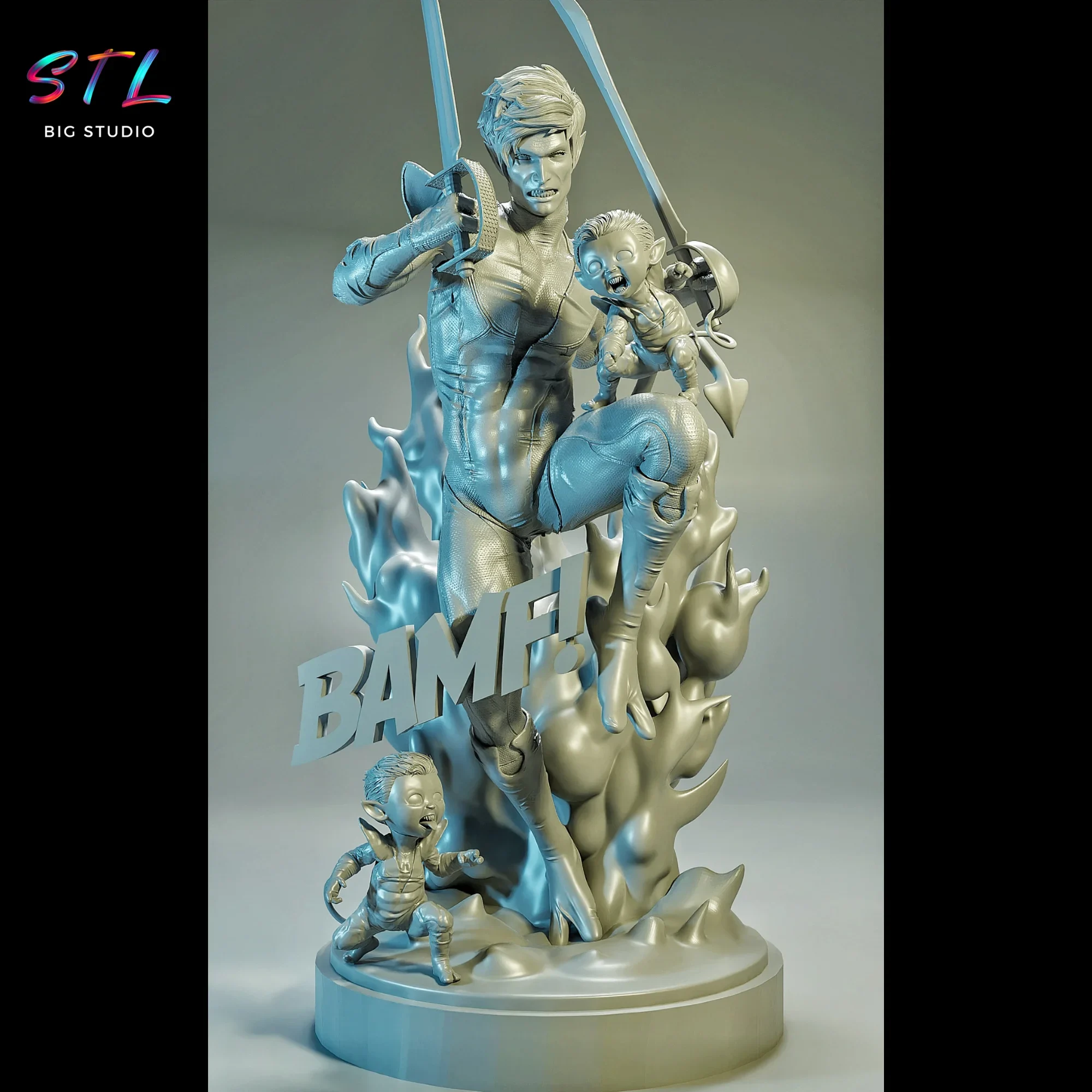 stl nightcrawler x-men figura impresion 3d stl nightcrawler x-men figura impresion 3d