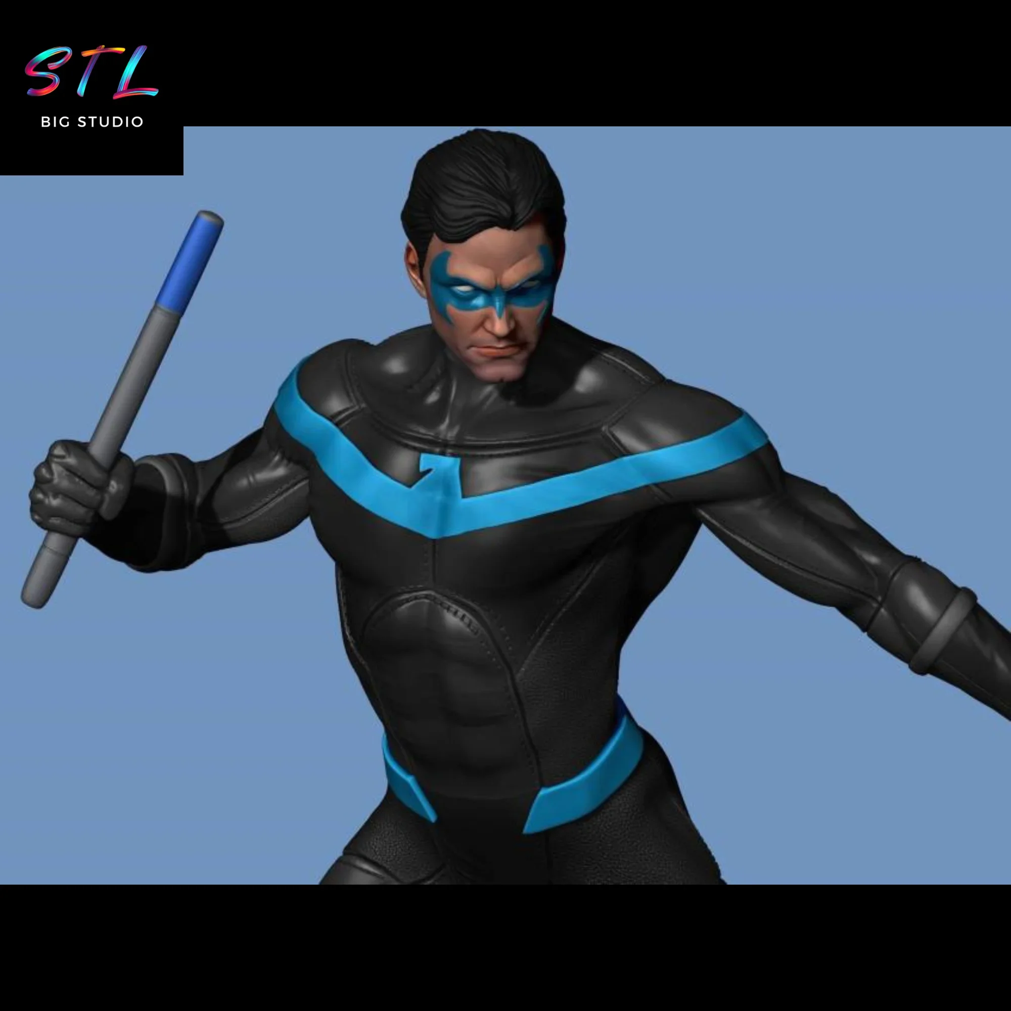 stl nightwing dick grayson figura impresion 3d dc stl nightwing dick grayson figura impresion 3d dc