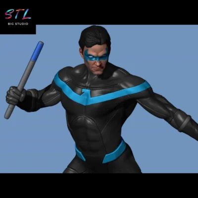 stl nightwing dick grayson figura impresion 3d dc