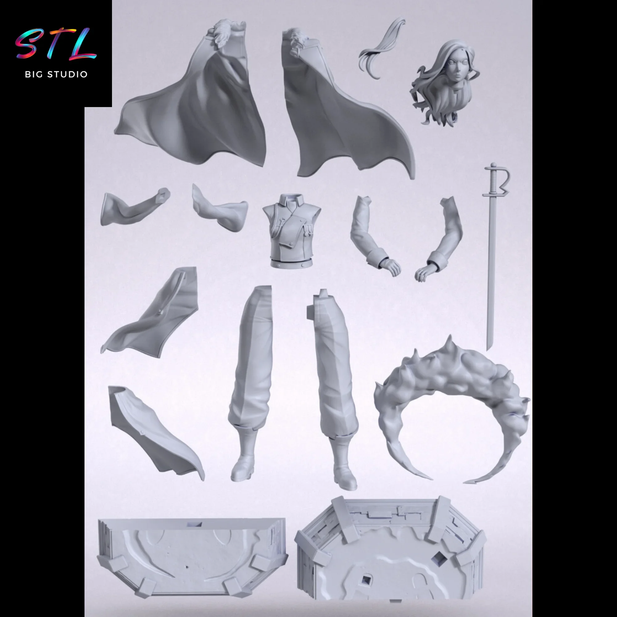 stl olivier armstrong impresion 3d figura fullmetal alchemist stl olivier armstrong impresion 3d figura fullmetal alchemist