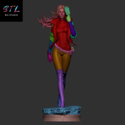stl picara x-men figura impresion 3d rogue marvel