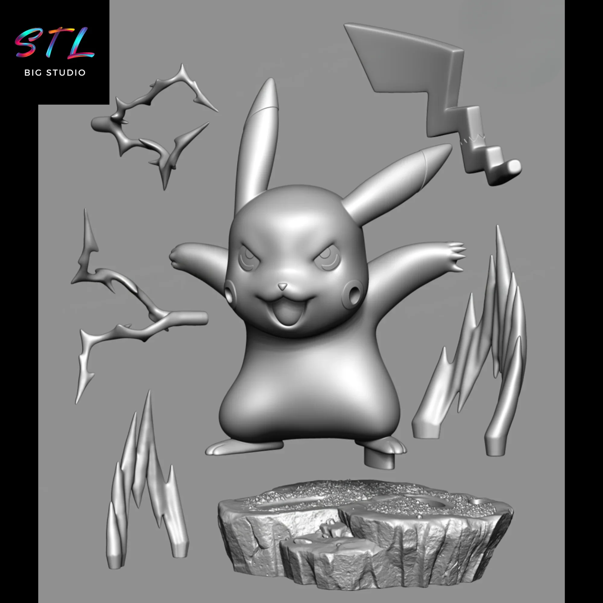stl pikachu pokemon impresion 3d stl pikachu pokemon impresion 3d