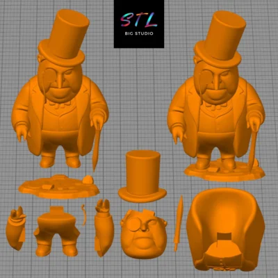 stl pinguino chibi kawaii impresion 3d batman