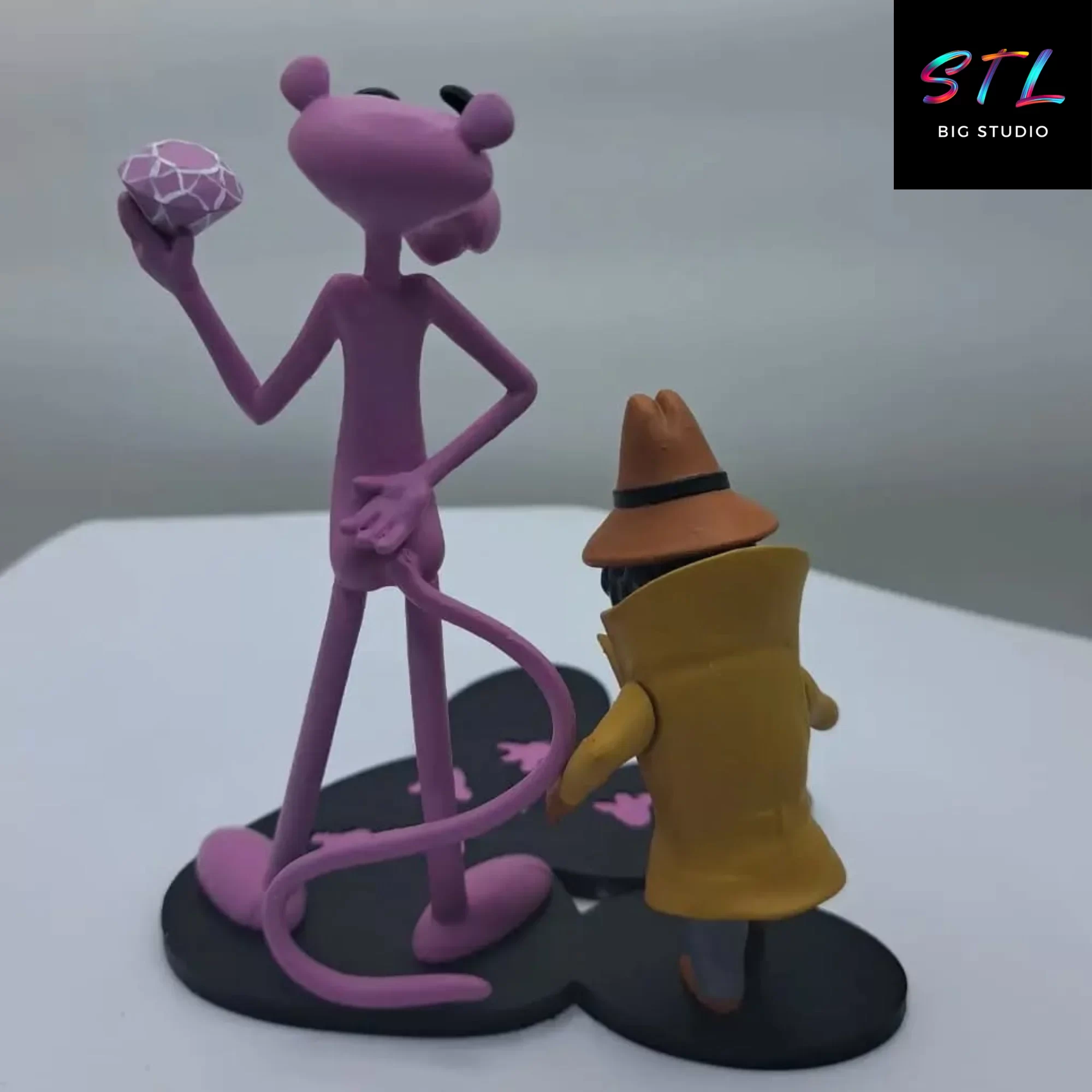 stl pink panther dibujos impresion 3d figuras stl pink panther dibujos impresion 3d figuras