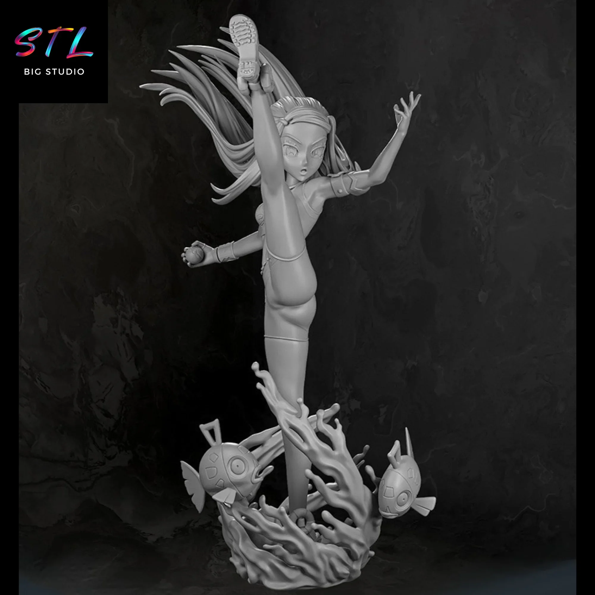 stl pokemon impresion 3d nessa y milotic stl pokemon impresion 3d nessa y milotic
