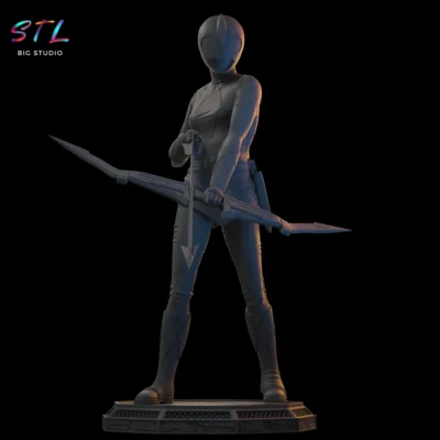 stl power ranger rosa para impresion 3d