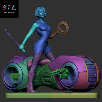 stl quorra tron legacy figura impresion 3d