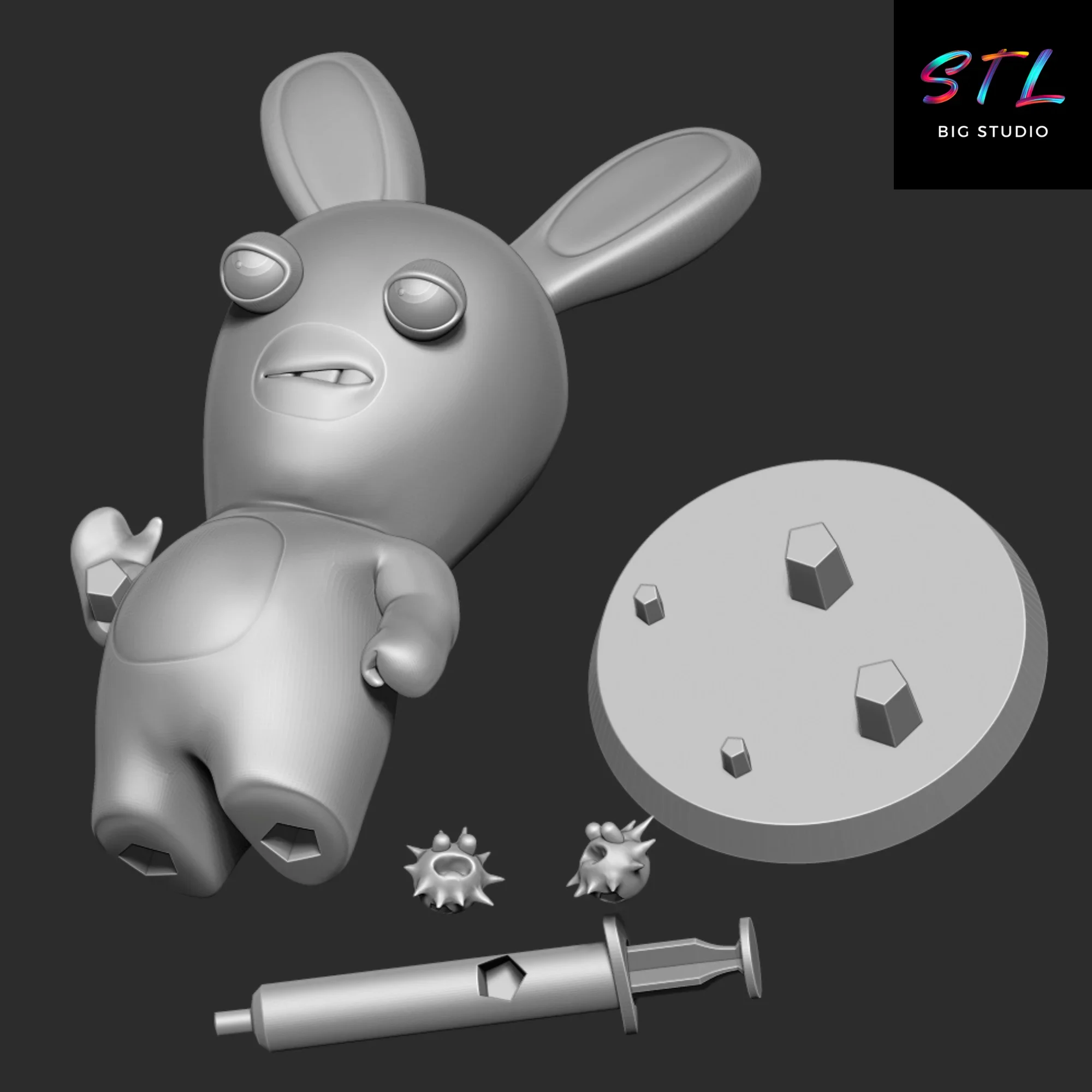 stl raving rabbids figura para impresion 3d stl raving rabbids figura para impresion 3d