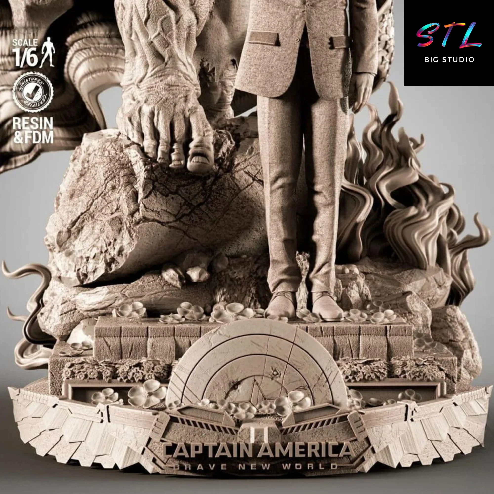 stl red hulk y general ross impresion 3d figura marvel stl red hulk y general ross impresion 3d figura marvel