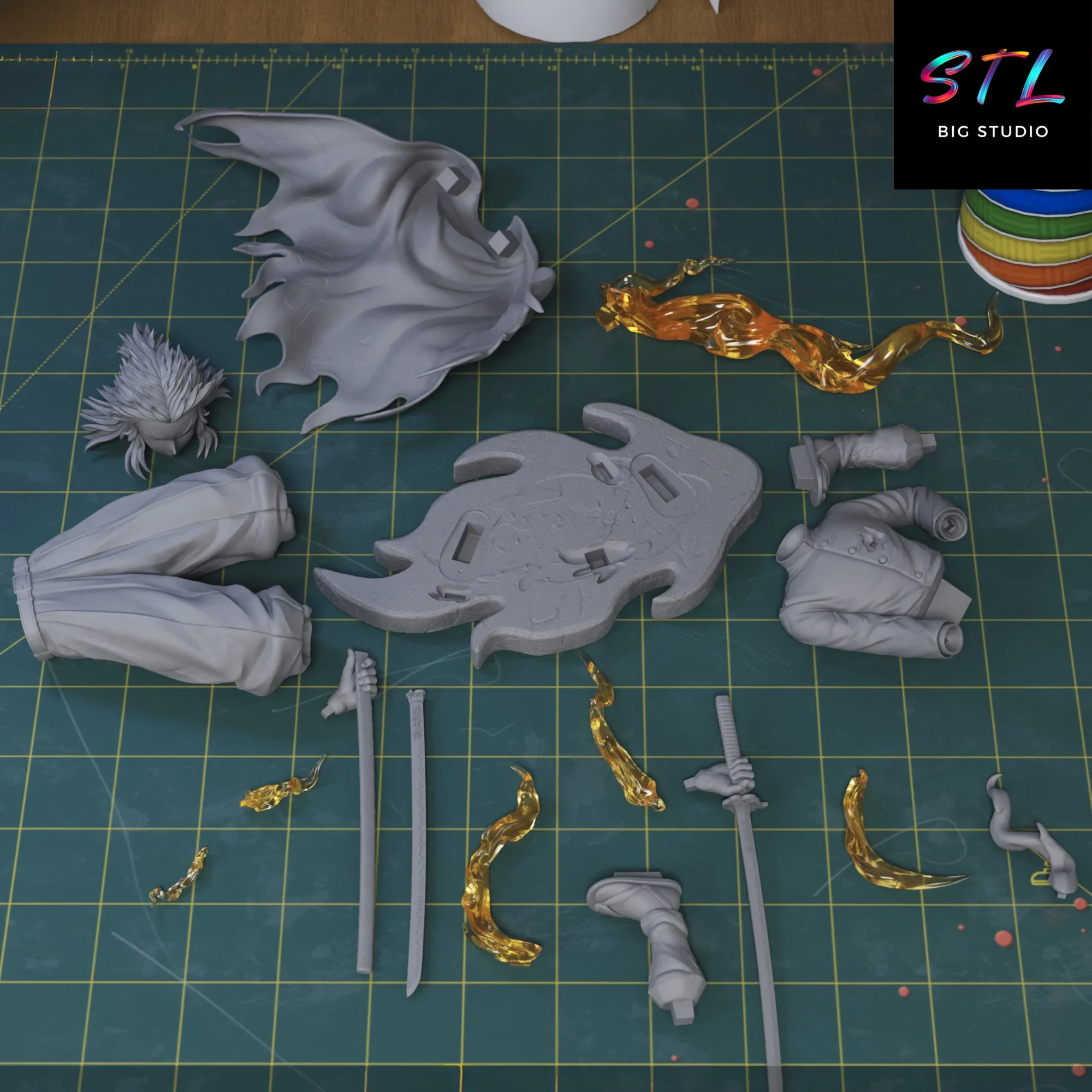 stl rengoku figura demon slayer impresion 3d stl rengoku figura demon slayer impresion 3d