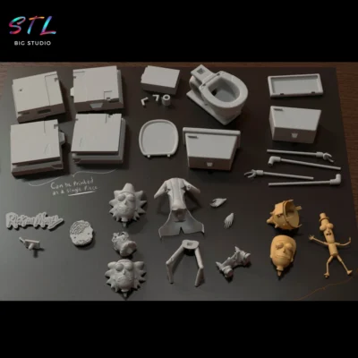 stl rick sanchez figura impresion 3d