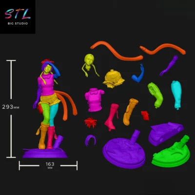stl rikku final fantasy para impresion 3d