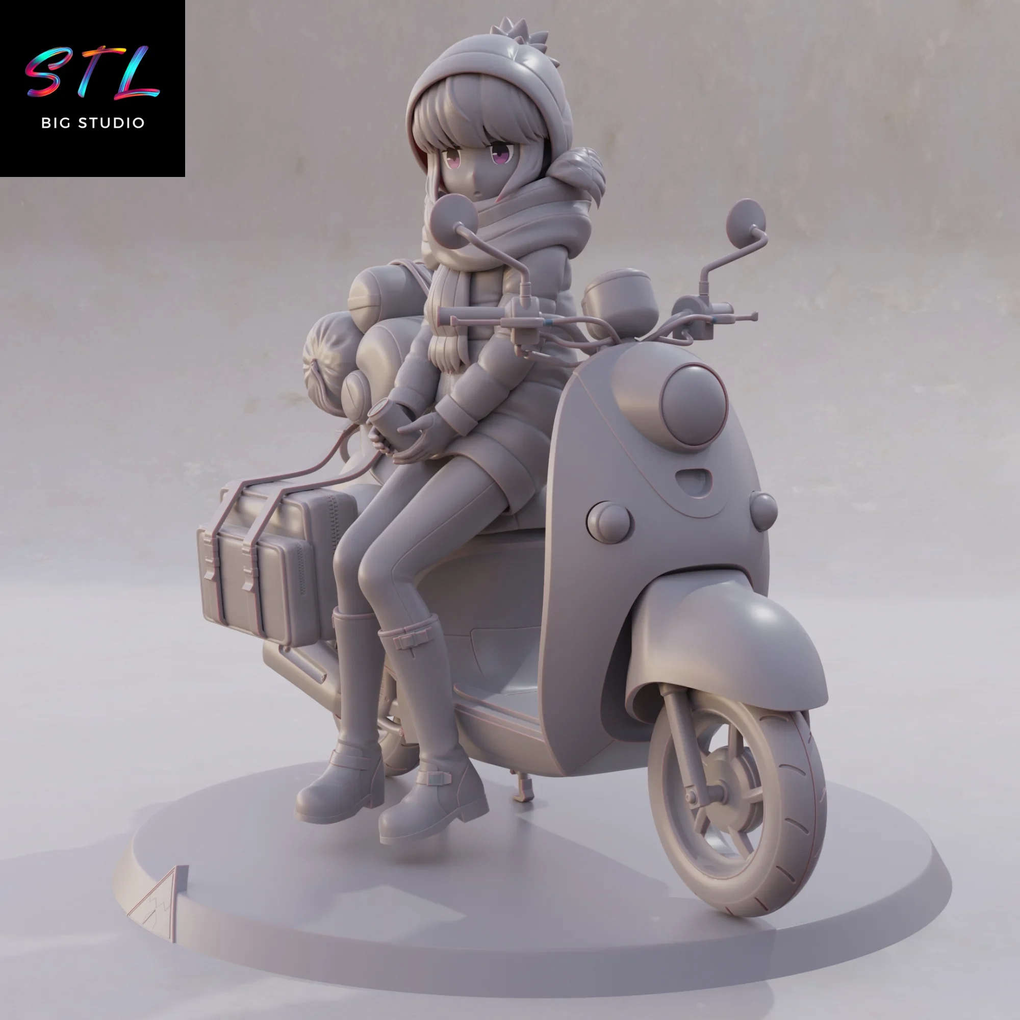 stl rin shima figura laid-back camp impresion 3d stl rin shima figura laid-back camp impresion 3d