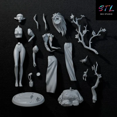 stl ryoko hakubi figura tenchi muyo impresion 3d