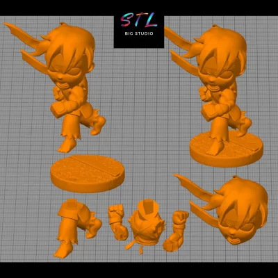stl ryu street fighter imprimir 3d