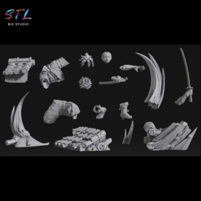 stl sanemi shinazugawa impresion 3d demon slayer