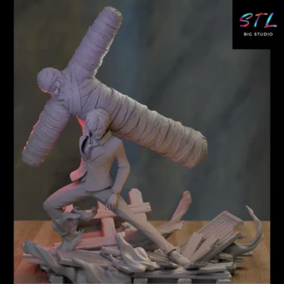 stl sanji y zoro figura one piece onigashima impresion 3d