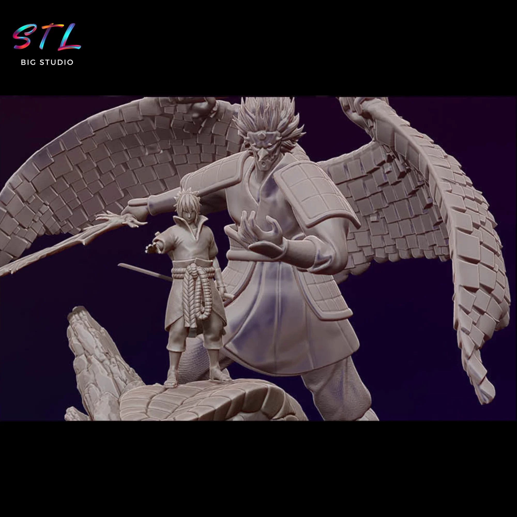 stl sasuke y susanoo diorama naruto 3d stl sasuke y susanoo diorama naruto 3d