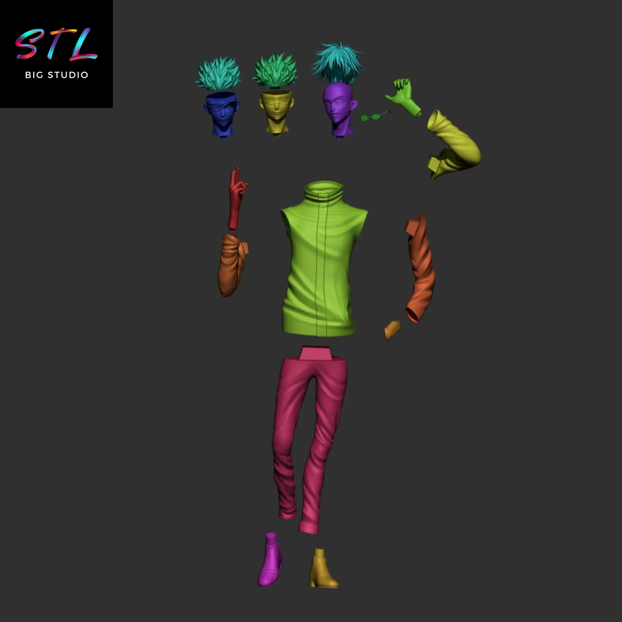 stl satoru gojo imprimir jujutsu kaisen 3d stl satoru gojo imprimir jujutsu kaisen 3d