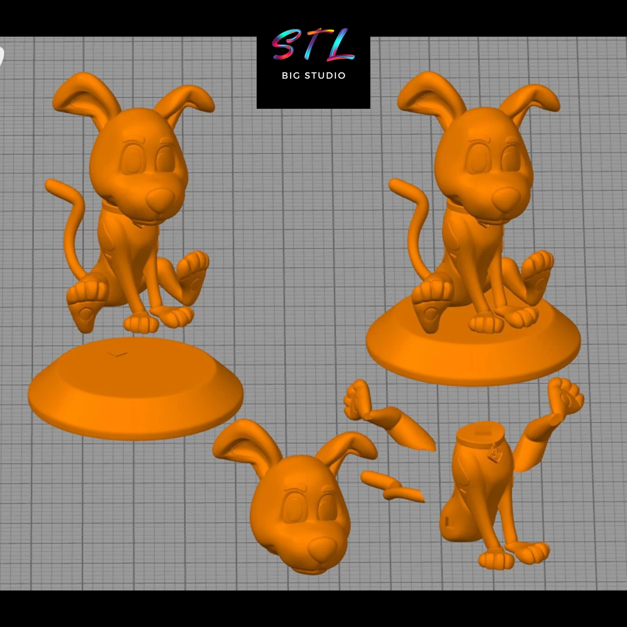 stl scooby doo chibi kawaii impresion 3d stl scooby doo chibi kawaii impresion 3d
