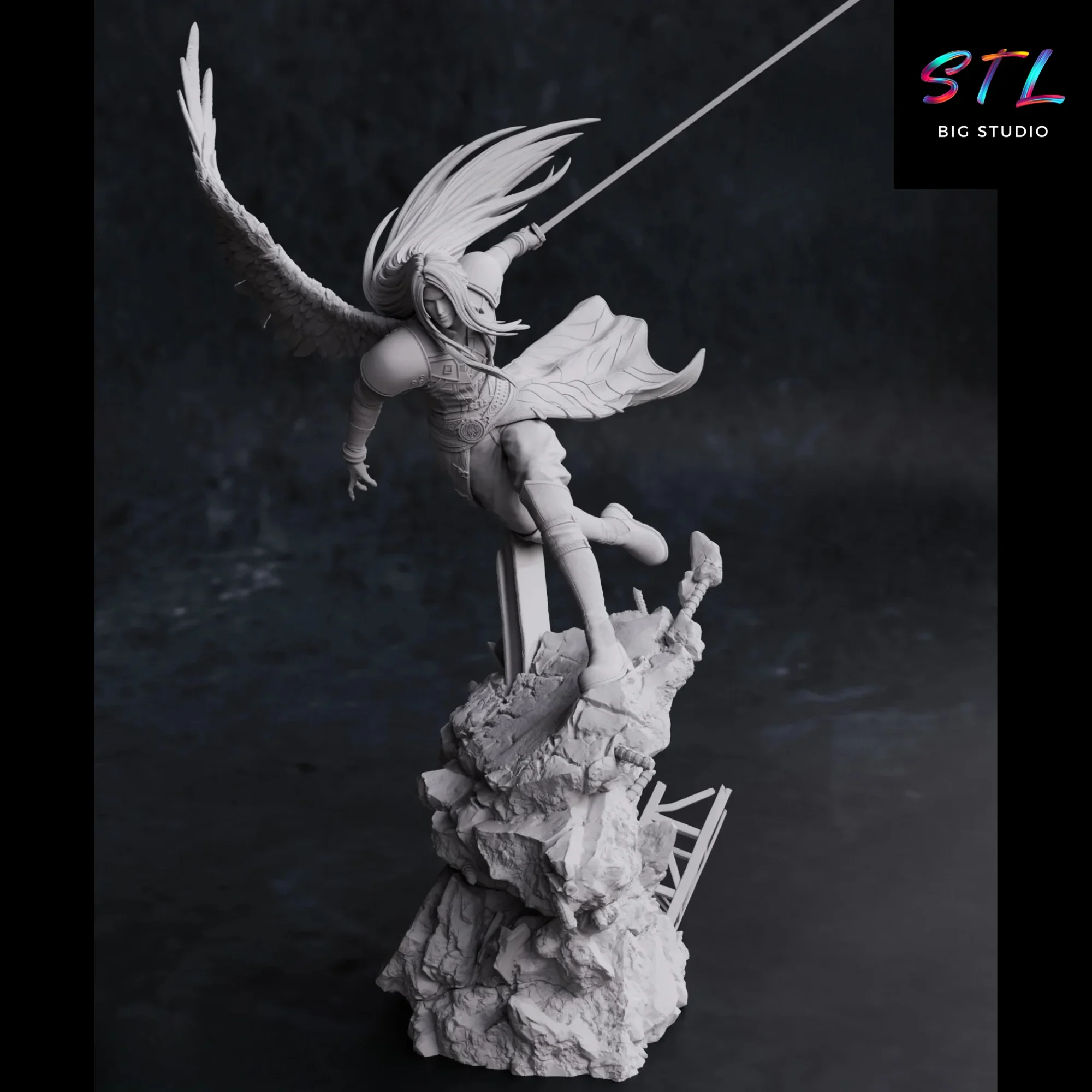 stl sephiroth final fantasy figura impresion 3d stl sephiroth final fantasy figura impresion 3d
