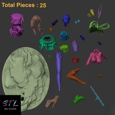 stl shea haulia impresion 3d arifureta figura
