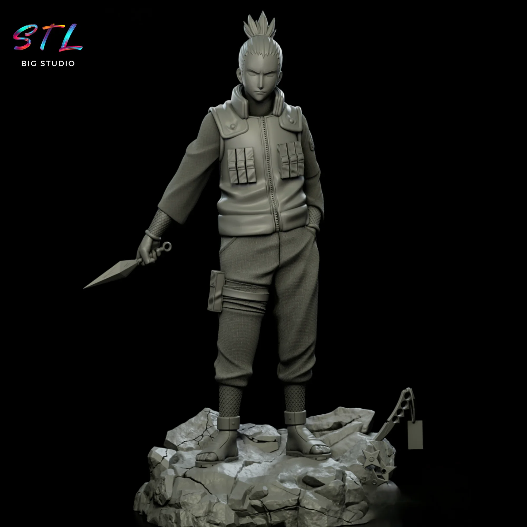 stl shikamaru nara impresion 3d figura naruto shippuden stl shikamaru nara impresion 3d figura naruto shippuden