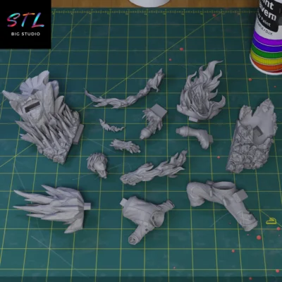 stl shoto todoroki impresion 3d figura my hero academia