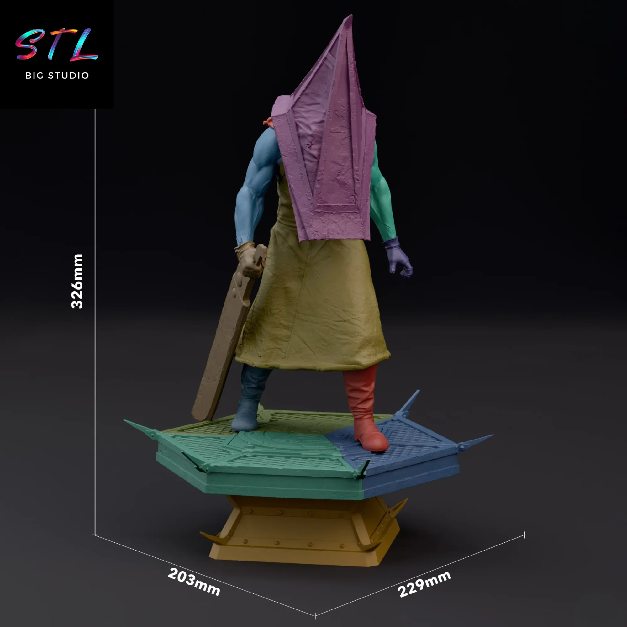 stl silent hill pyramid head figura para impresion 3d stl silent hill pyramid head figura para impresion 3d
