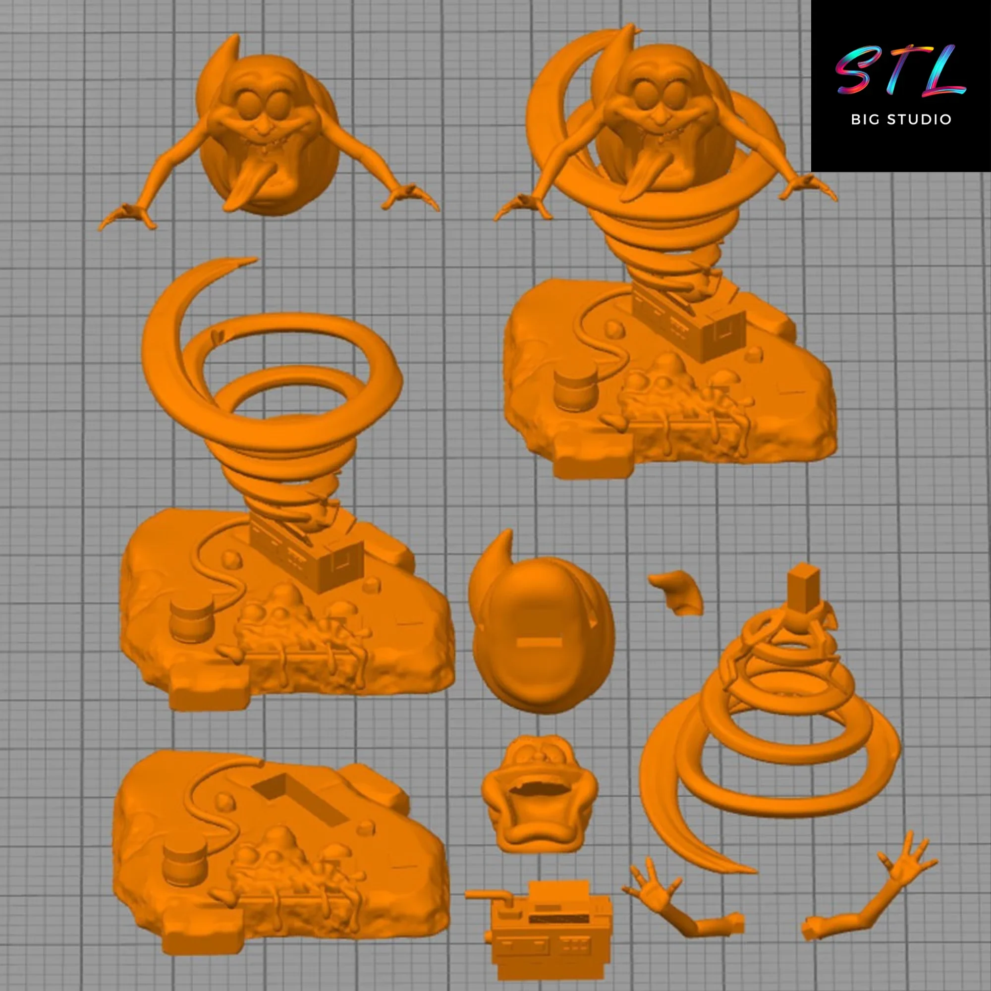 stl slimer cazafantasmas figura impresion 3d stl slimer cazafantasmas figura impresion 3d