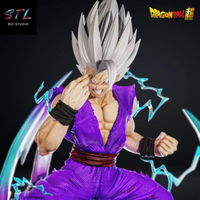 stl son gohan modo bestia impresion 3d figura dragon ball
