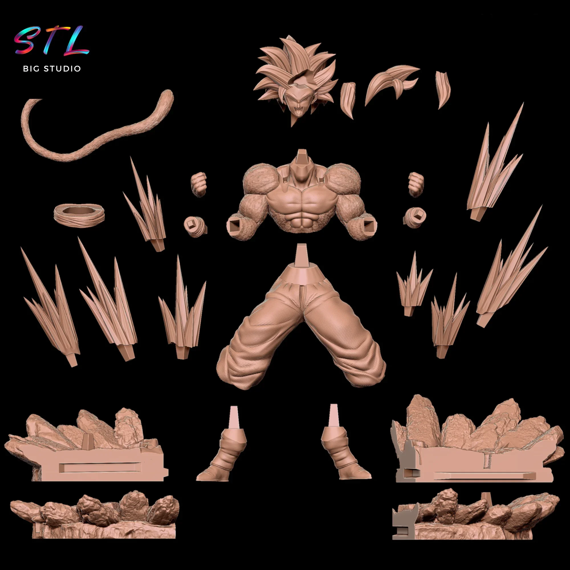stl son goku ssj4 impresion 3d dragon ball gt stl son goku ssj4 impresion 3d dragon ball gt