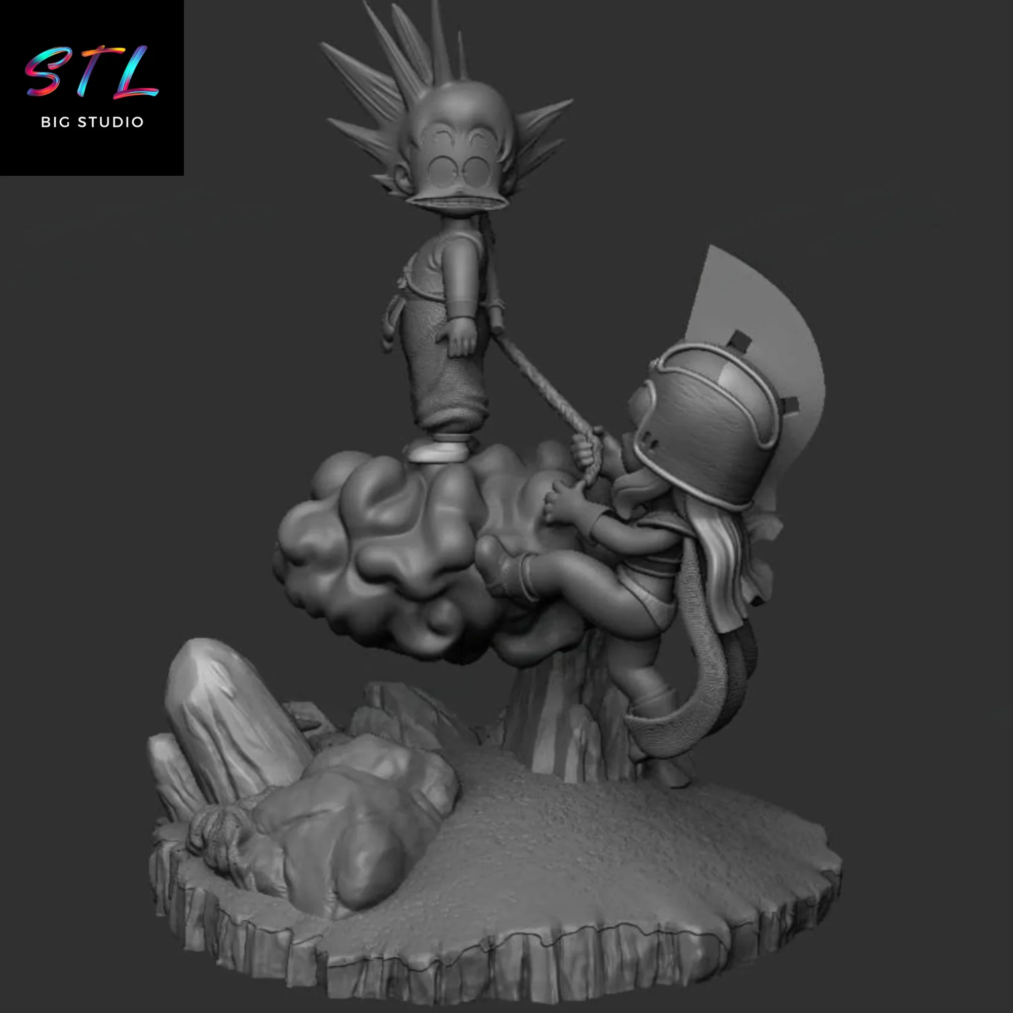 stl son goku y milk impresion 3d dragon ball stl son goku y milk impresion 3d dragon ball