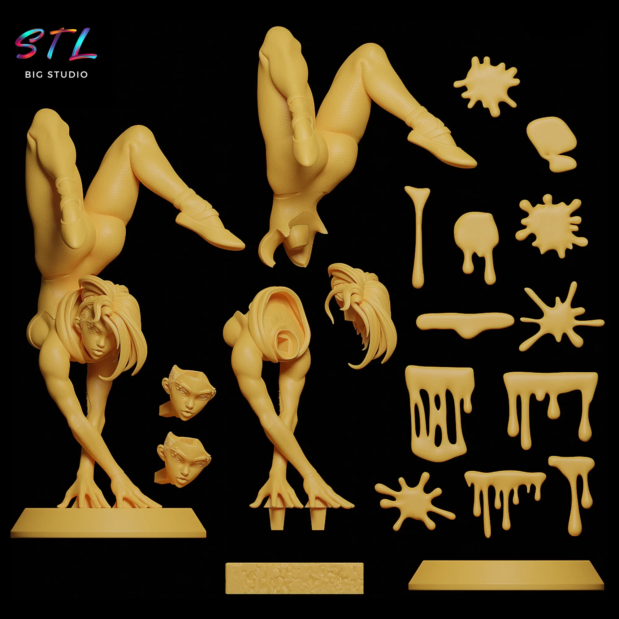 stl spider gwen imprimir 3d marvel figuras stl spider gwen imprimir 3d marvel figuras