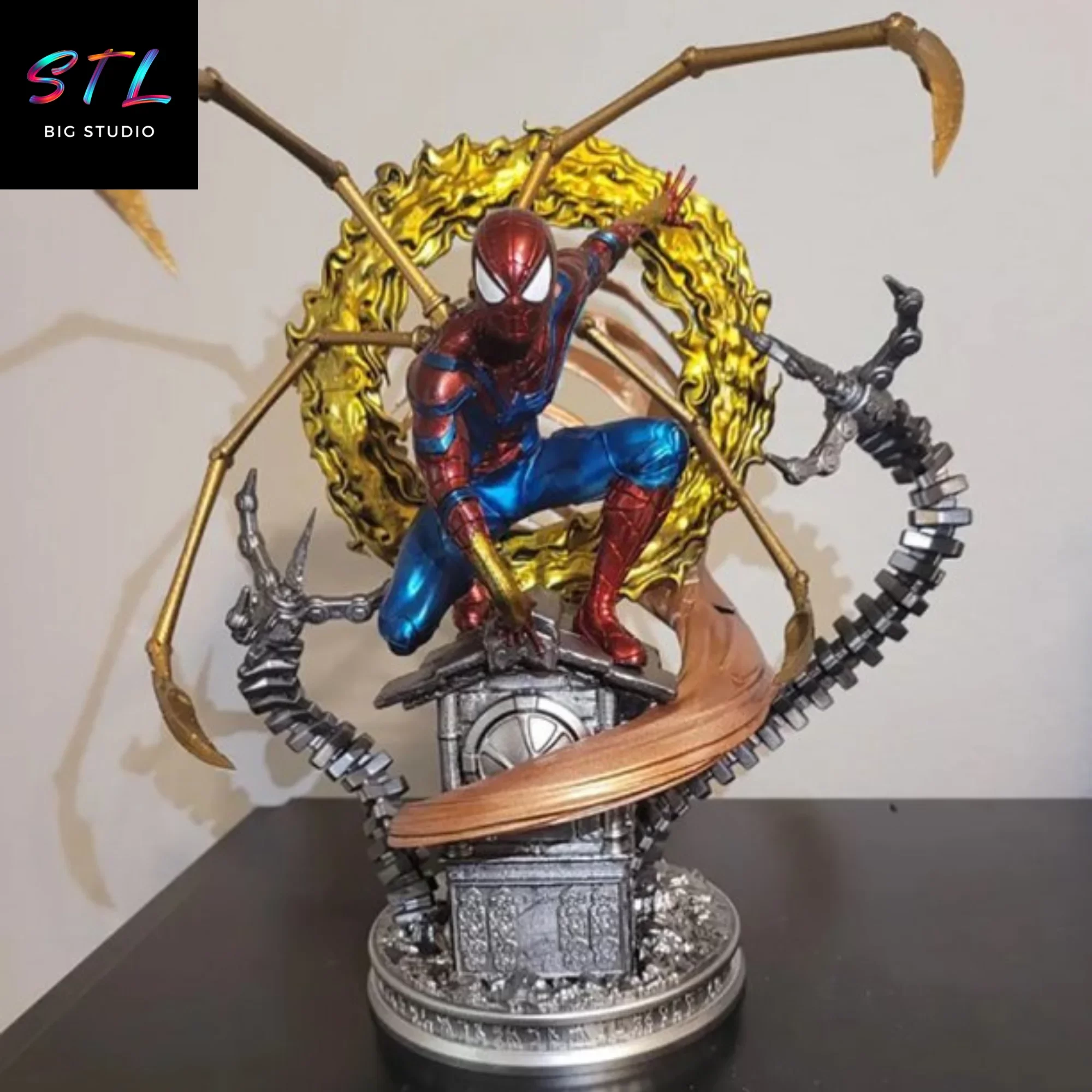 stl spiderman iron spider diorama 3d stl spiderman iron spider diorama 3d