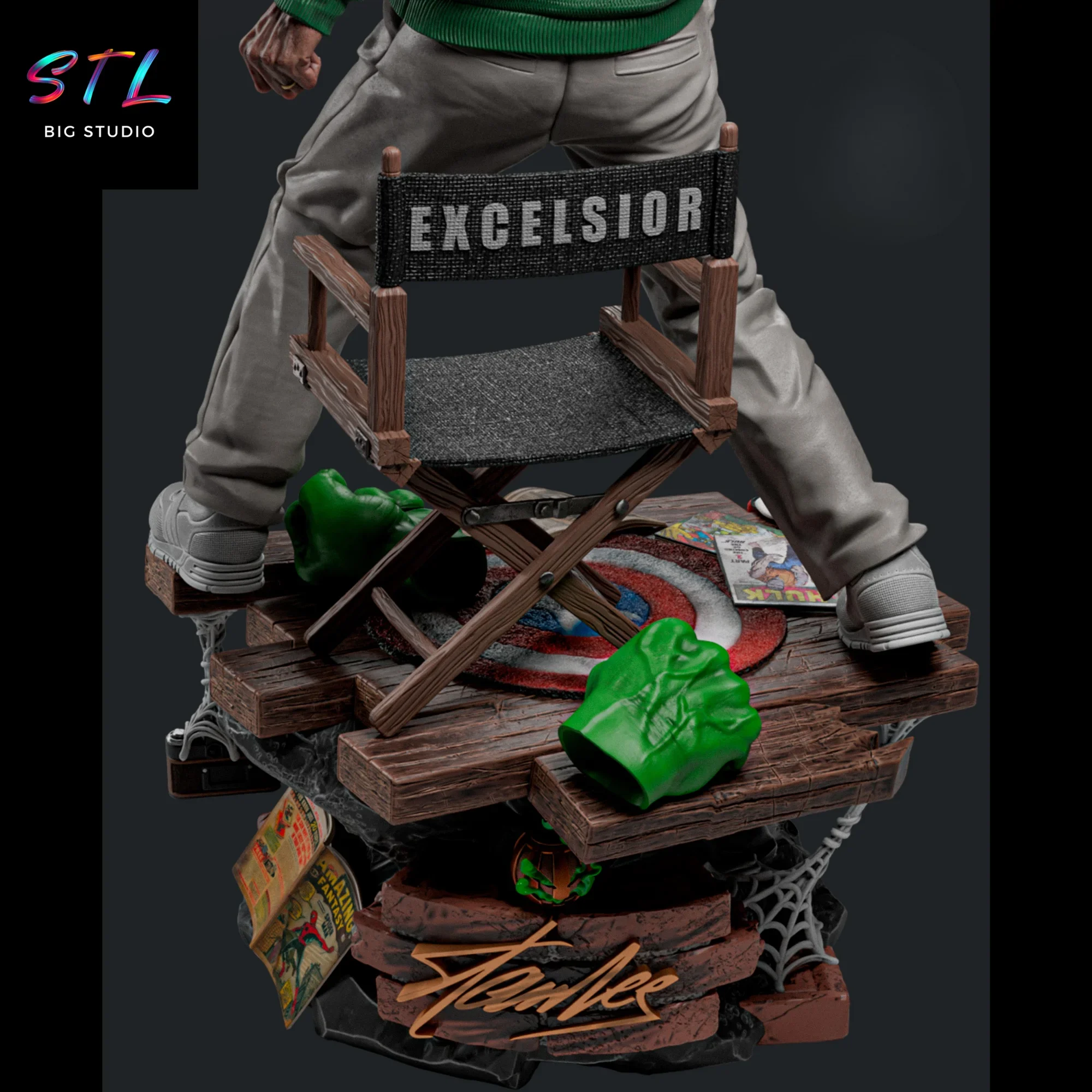 stl stan lee impresion 3d figura excelsior stl stan lee impresion 3d figura excelsior