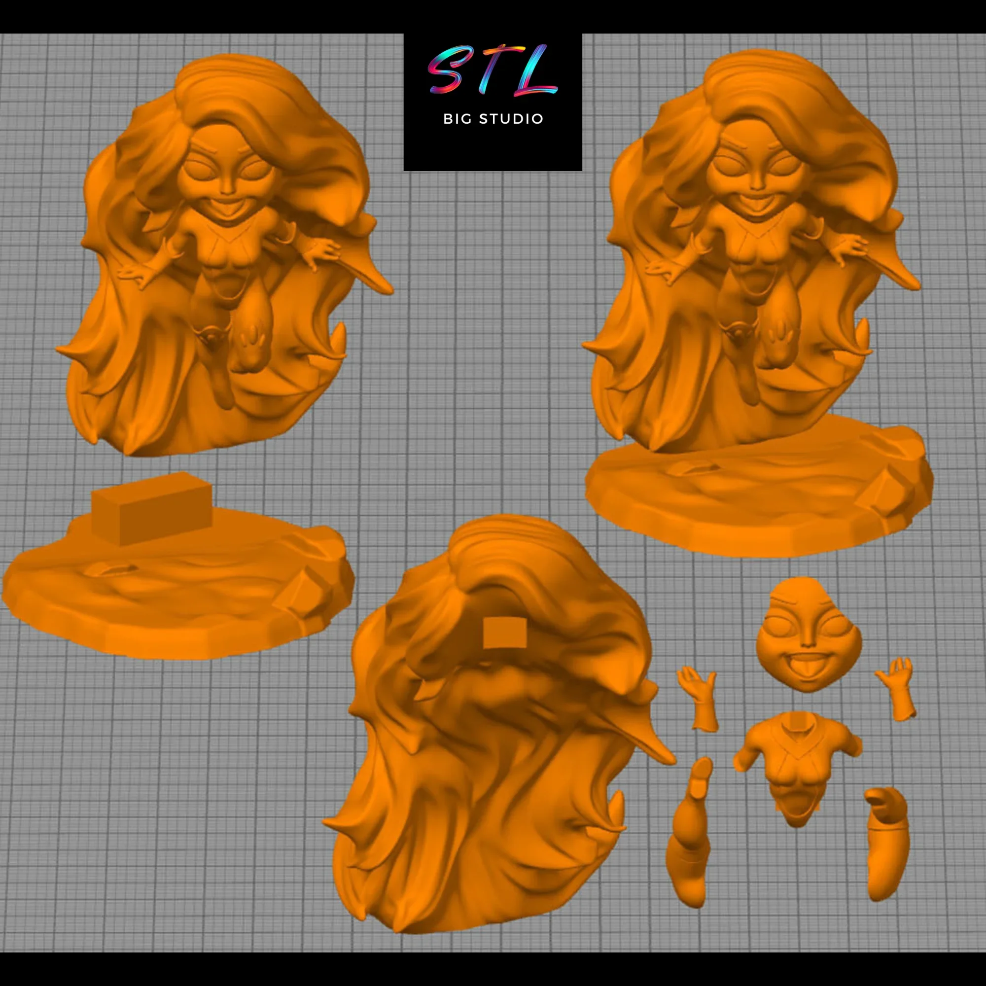 stl starfire chibi kawaii impresion 3d dc stl starfire chibi kawaii impresion 3d dc