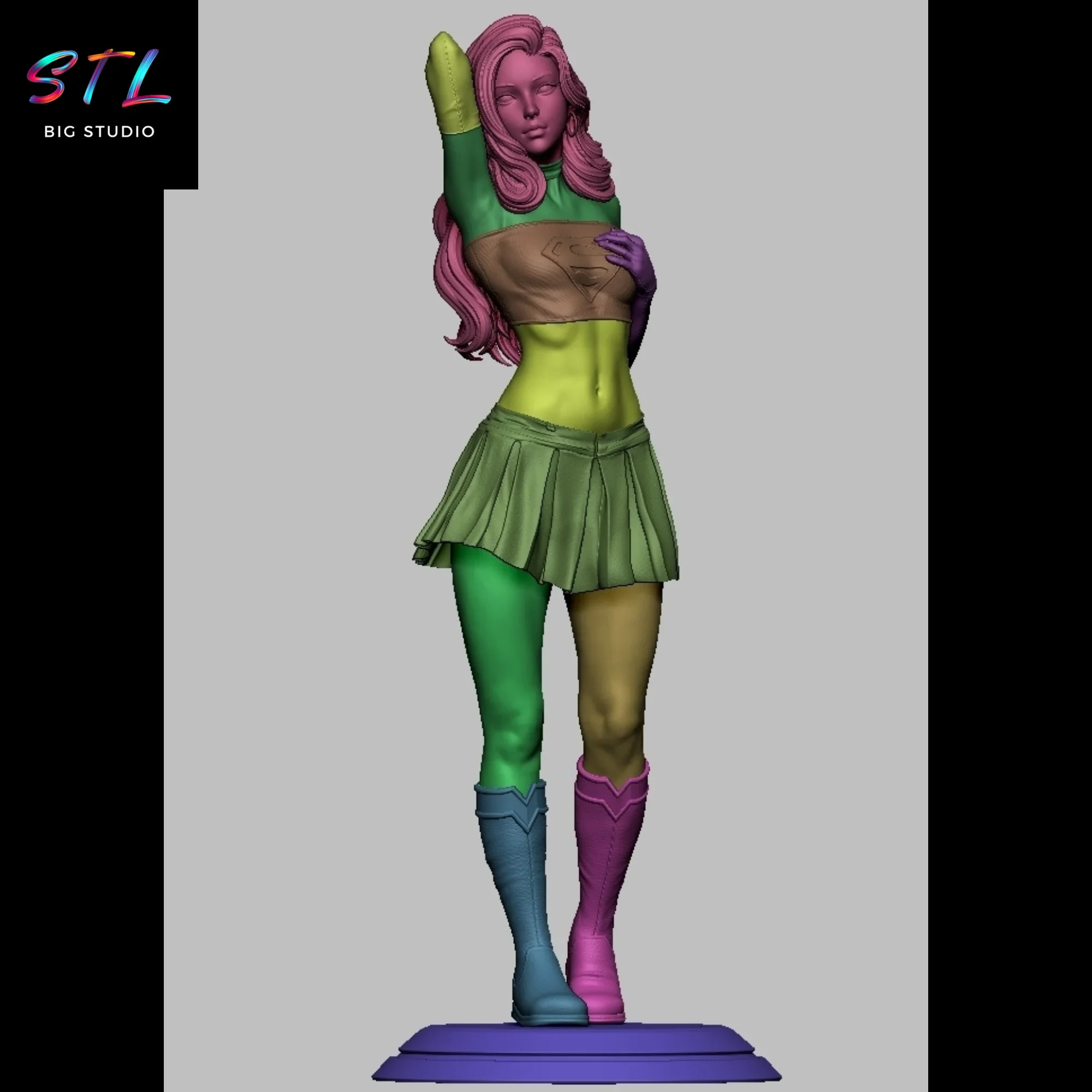 stl supergirl figura impresion 3d stl supergirl figura impresion 3d