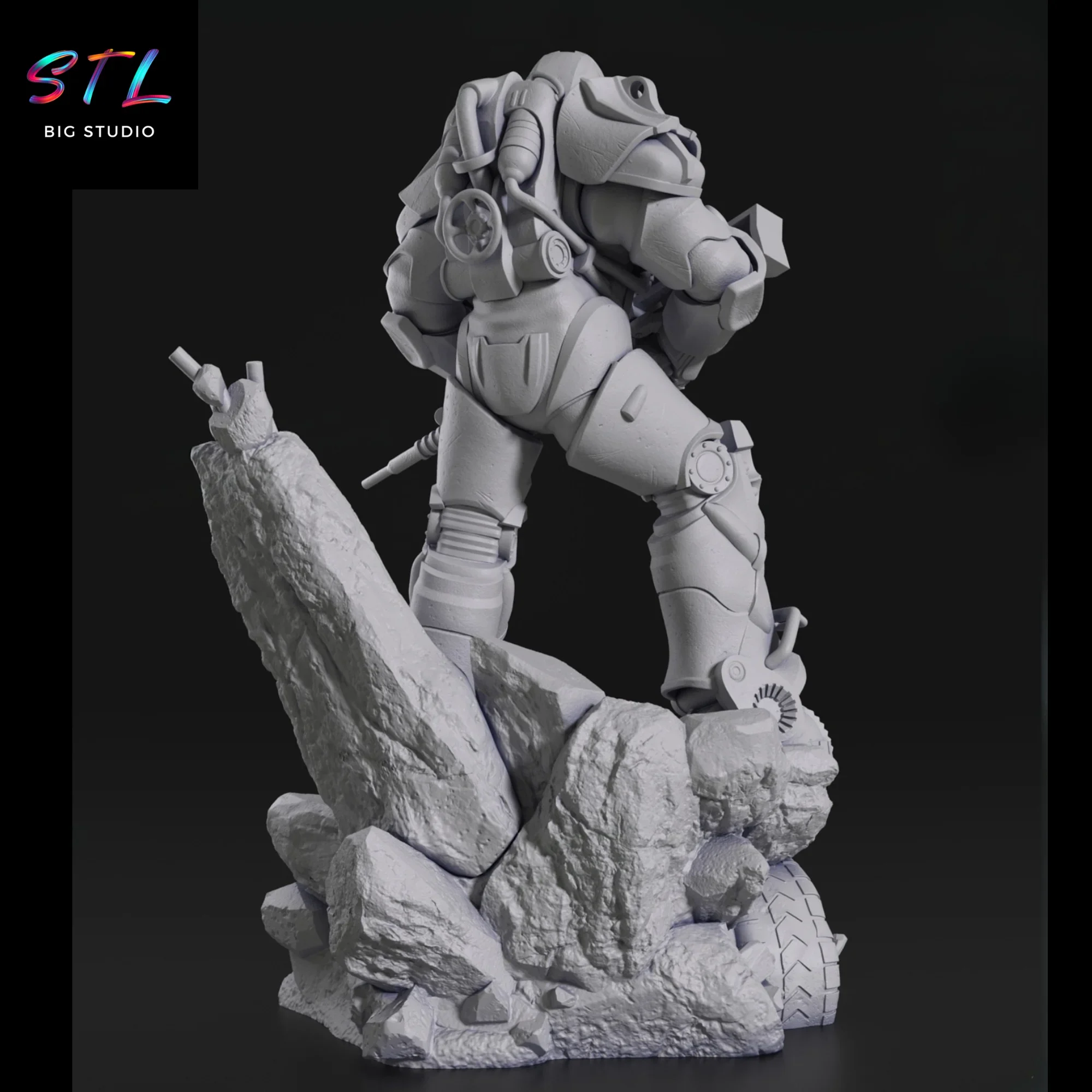 stl t-60 power armor figura fallout impresion 3d stl t-60 power armor figura fallout impresion 3d