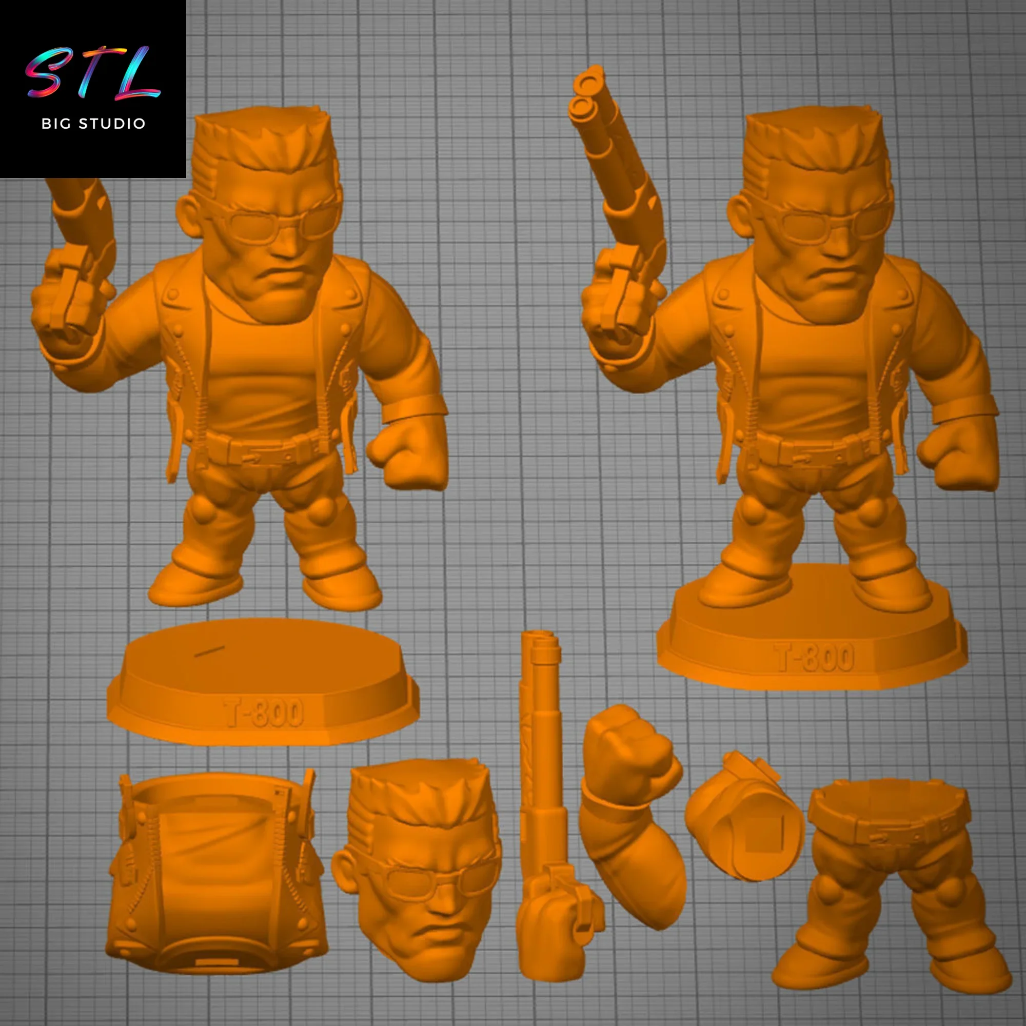 stl terminator chibi kawaii impresion 3d t800 stl terminator chibi kawaii impresion 3d t800