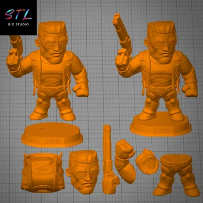 stl terminator chibi kawaii impresion 3d t800