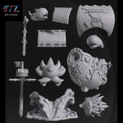 stl thousand sunny impresion 3d figura one piece