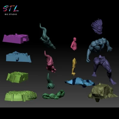 stl titan mandibula shingeki no kyojin impresion 3d