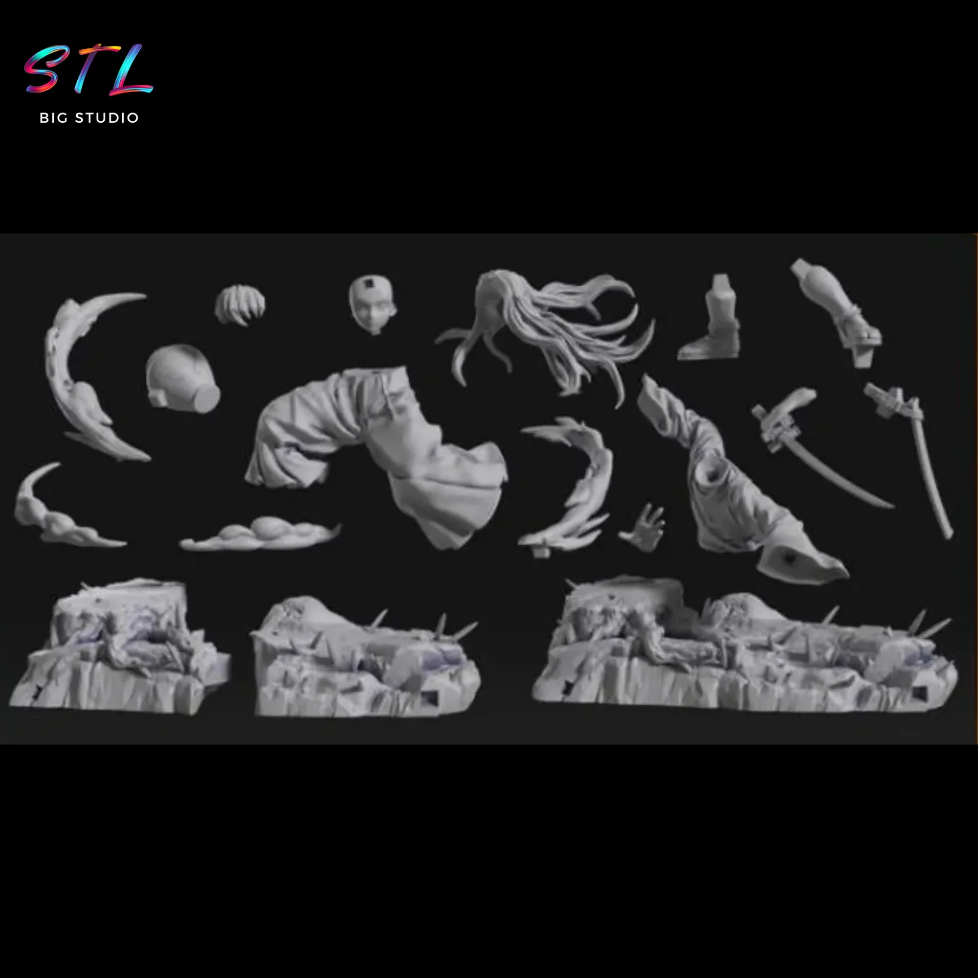 stl tokito muichiro impresion 3d figura demon slayer stl tokito muichiro impresion 3d figura demon slayer
