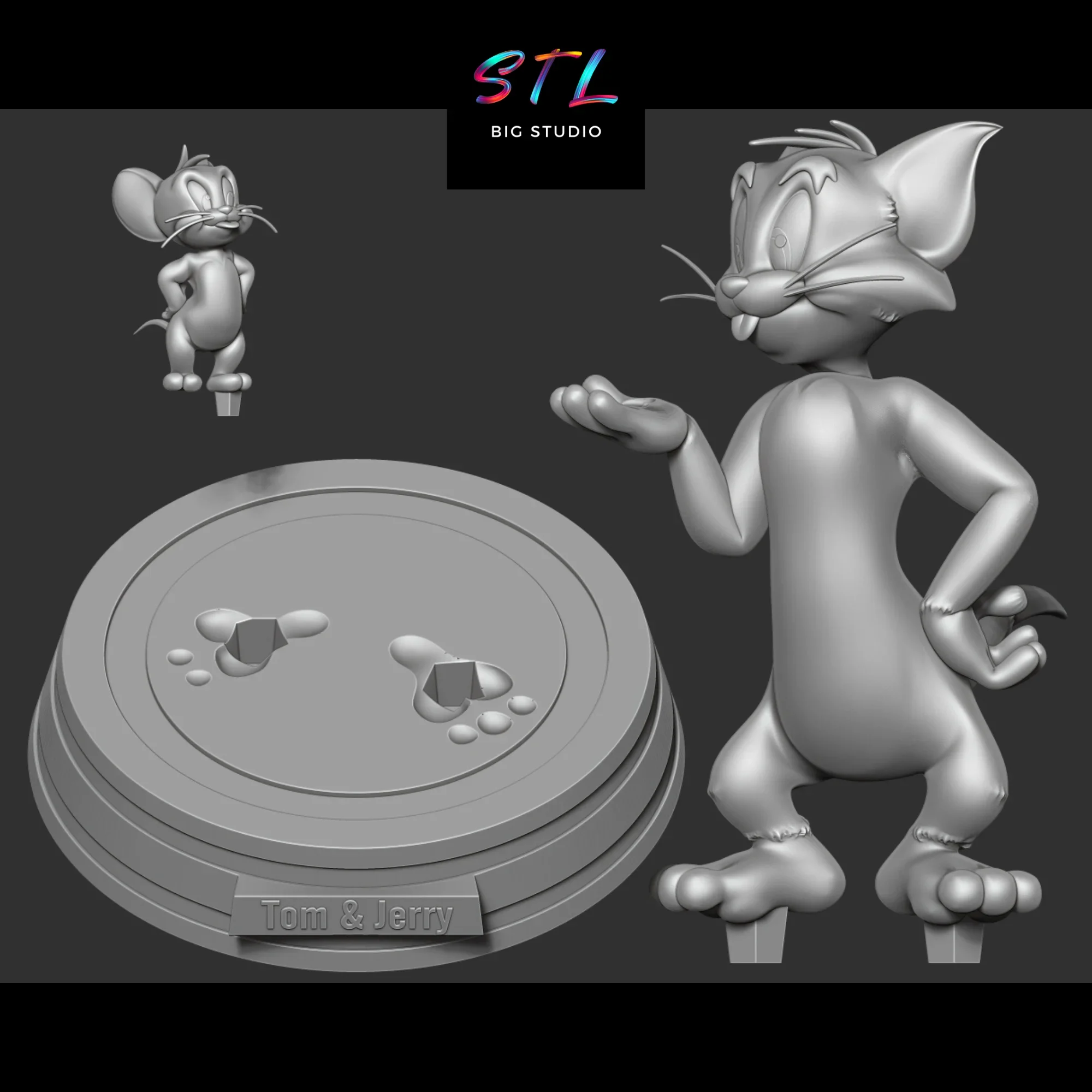 stl tom y jerry impresion 3d stl tom y jerry impresion 3d