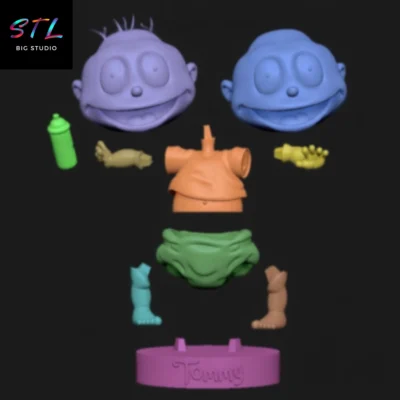 stl tommy rugrats para imprimir en 3d