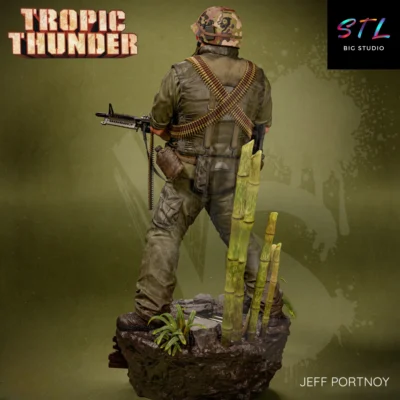 stl tropic thunder figura jeff portnoy para impresion 3d