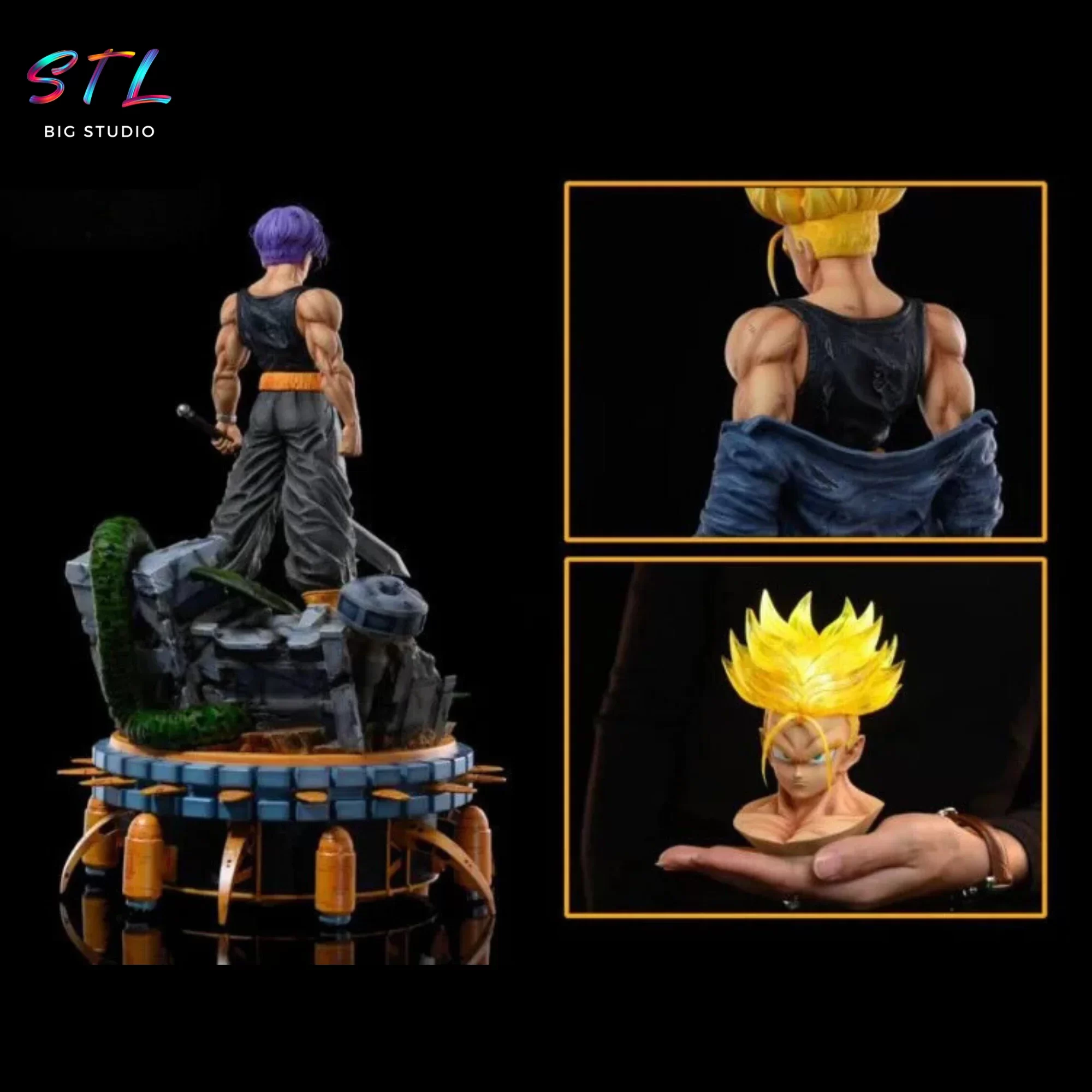 stl trunks del futuro diorama dragon ball 3d stl trunks del futuro diorama dragon ball 3d